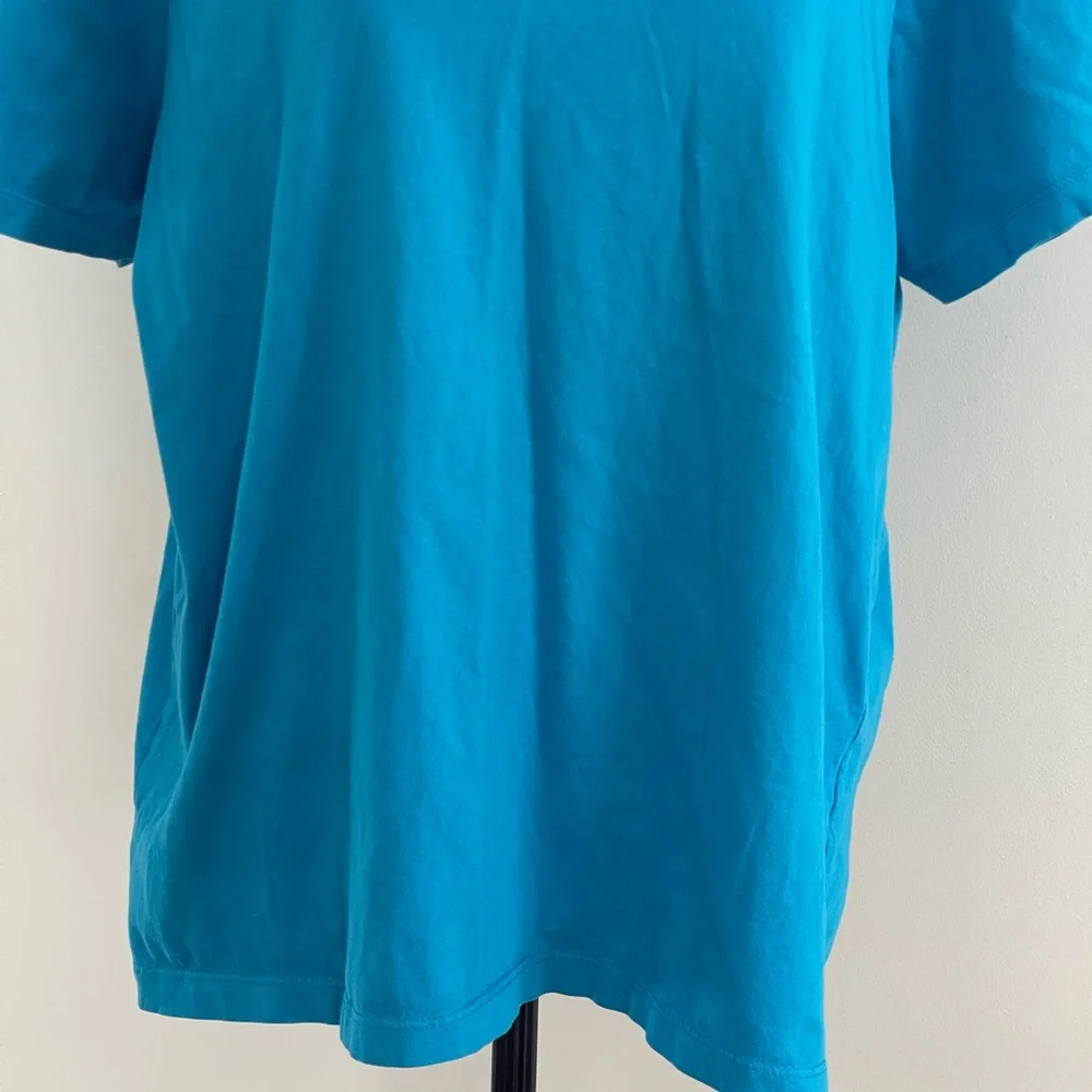 U.S. Polo Association L Blue Sleeve‎ Sleeve T-Shirt w Embroidered White Logo 205 - Picture 3 of 7